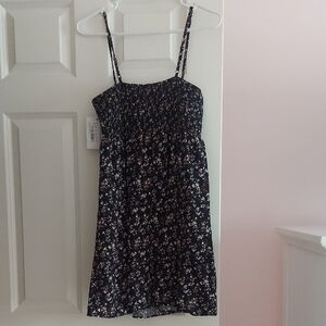 Elegant Black Floral Mini Dress